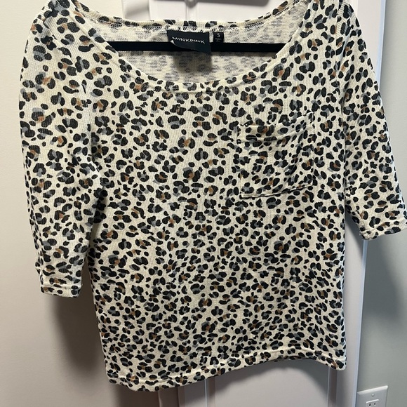Leopard knit pocket tshirt - Picture 1 of 4